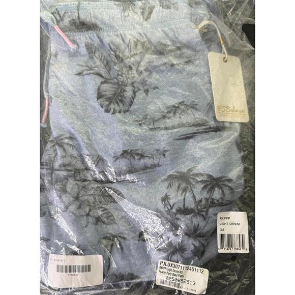 NWT REVOLVE PJ Salvage Peachy Party Band Pants Light Denim XS - Picture 7 of 7